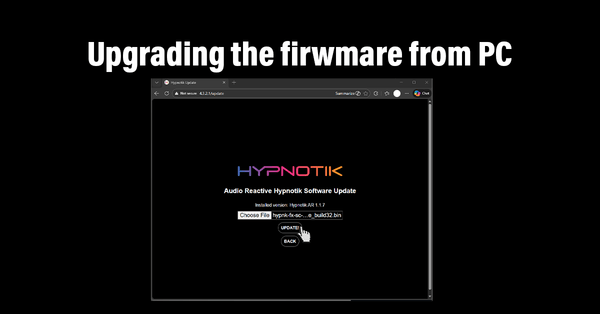 Hypnotik FX - Upgrading the firwmare from PC